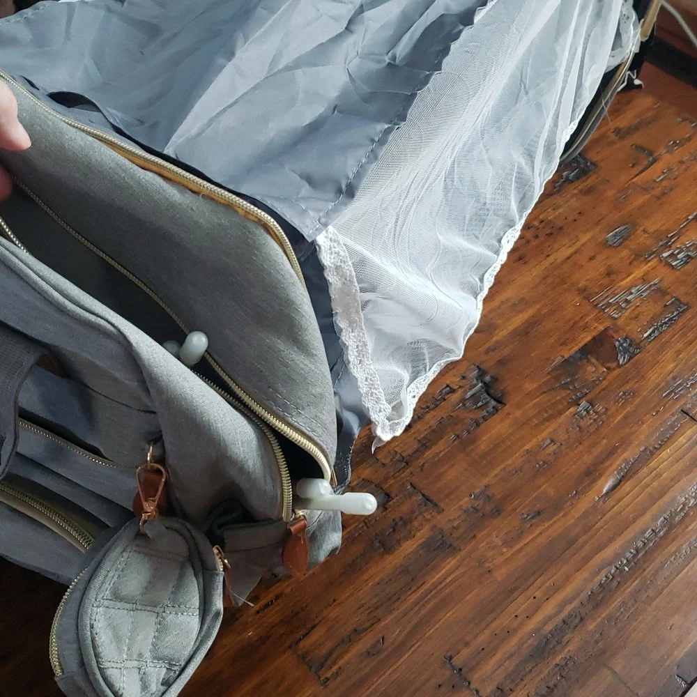 Sunshine Gray Backpack Diaper Bag Multifunction Like New